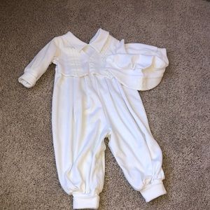 NWOT Little Things Mean A Lot Boys Romper & Hat